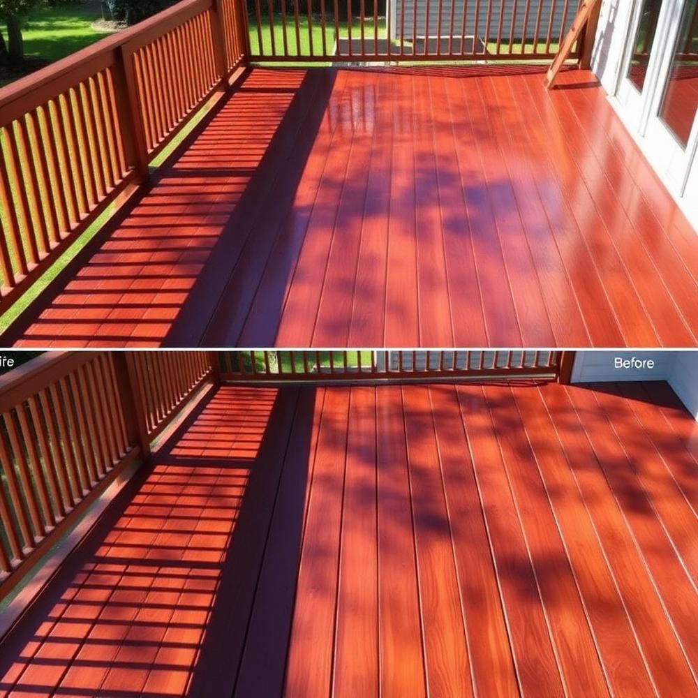 Deck Restoration & Stain after